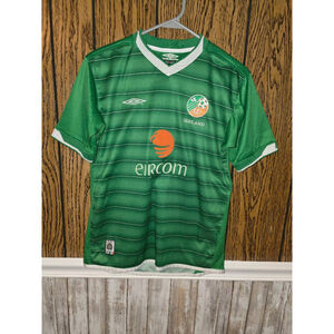 Men's Umbro Green and White Ireland Soccer Jersey LB